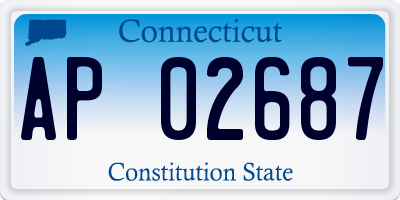 CT license plate AP02687