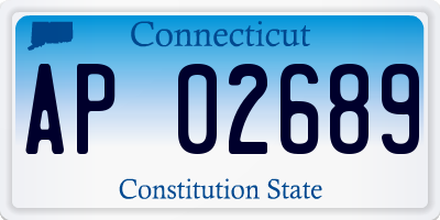 CT license plate AP02689
