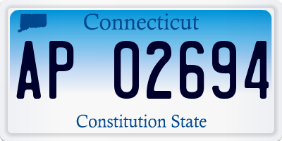 CT license plate AP02694