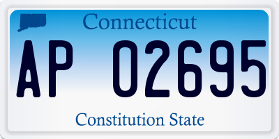 CT license plate AP02695