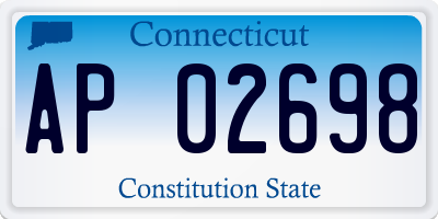 CT license plate AP02698