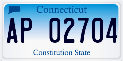 CT license plate AP02704