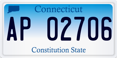 CT license plate AP02706
