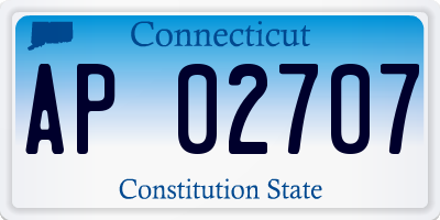 CT license plate AP02707
