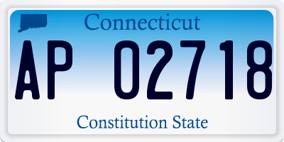 CT license plate AP02718