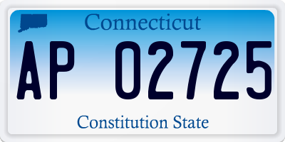 CT license plate AP02725