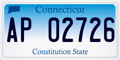 CT license plate AP02726