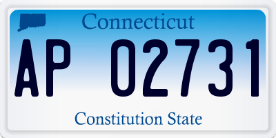 CT license plate AP02731