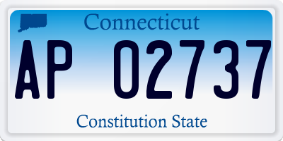 CT license plate AP02737