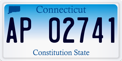 CT license plate AP02741