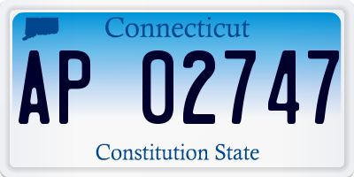CT license plate AP02747