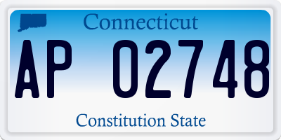 CT license plate AP02748