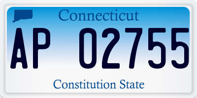 CT license plate AP02755