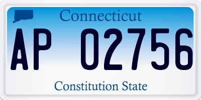 CT license plate AP02756