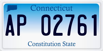 CT license plate AP02761