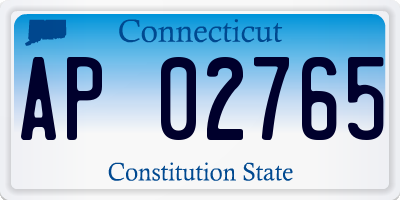 CT license plate AP02765