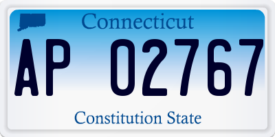 CT license plate AP02767