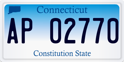 CT license plate AP02770