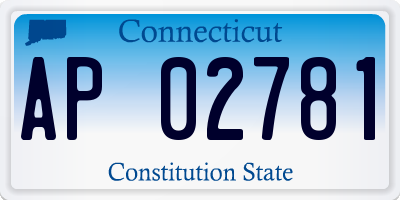 CT license plate AP02781