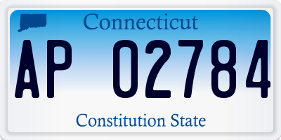 CT license plate AP02784