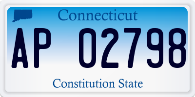 CT license plate AP02798