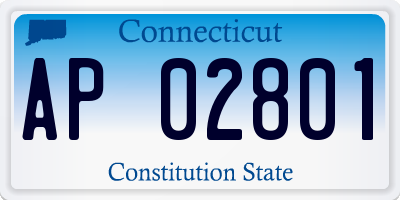 CT license plate AP02801