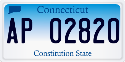 CT license plate AP02820