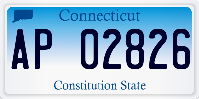 CT license plate AP02826