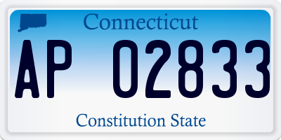 CT license plate AP02833