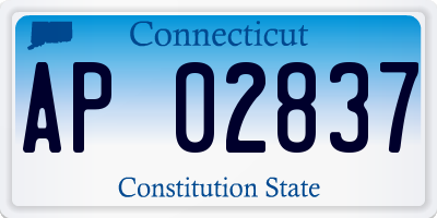 CT license plate AP02837