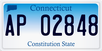 CT license plate AP02848