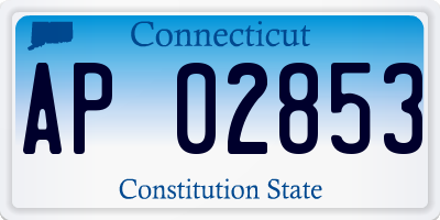 CT license plate AP02853