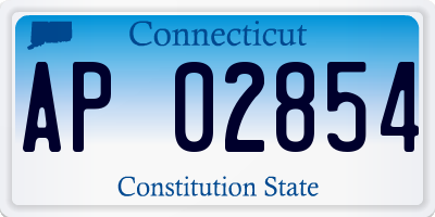 CT license plate AP02854