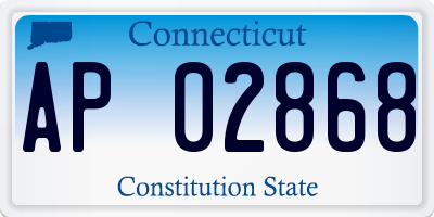 CT license plate AP02868