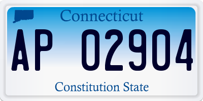 CT license plate AP02904
