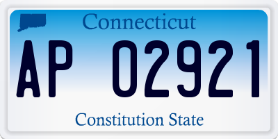 CT license plate AP02921