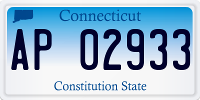 CT license plate AP02933