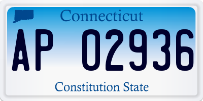 CT license plate AP02936