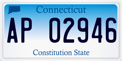 CT license plate AP02946