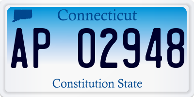 CT license plate AP02948
