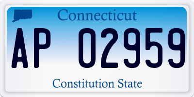 CT license plate AP02959