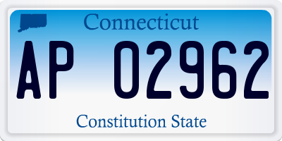 CT license plate AP02962