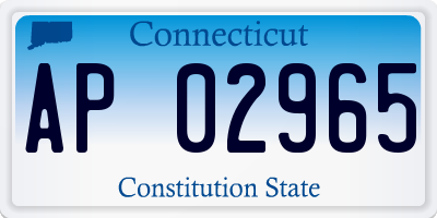 CT license plate AP02965
