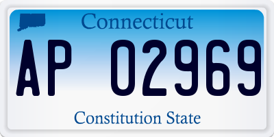 CT license plate AP02969