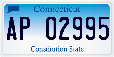CT license plate AP02995