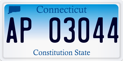 CT license plate AP03044