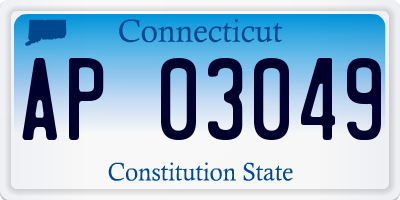 CT license plate AP03049