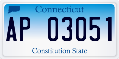 CT license plate AP03051
