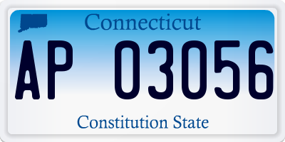 CT license plate AP03056