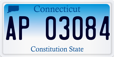 CT license plate AP03084